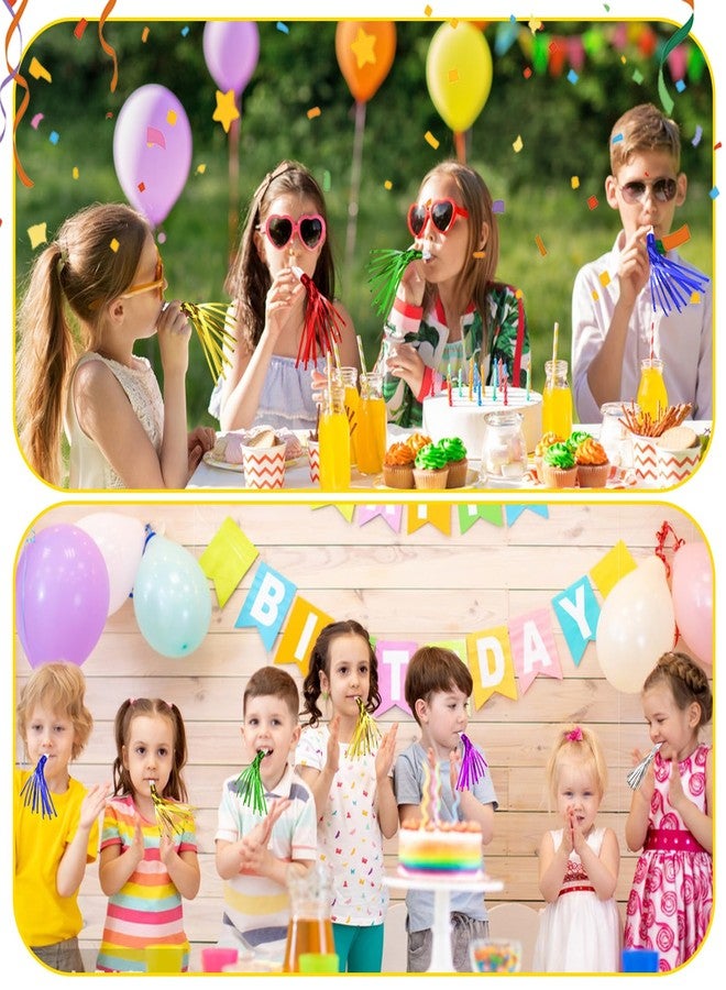 TKYZMS 24 Pack Metallic Fringe Party Blowers - Kids Party Noise Makers,Party Blowers for Kids,Horns & Whistles for Graduations,Weddings,Birthdays,Family Gatherings and Sporting Events - Image 2